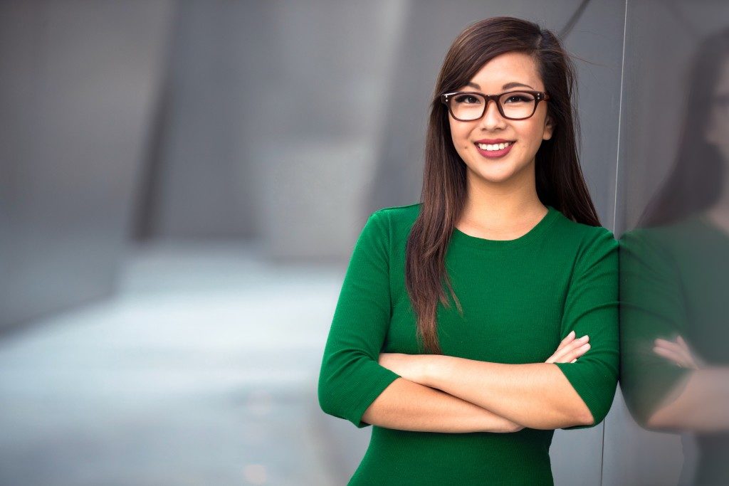 corporate woman smiling