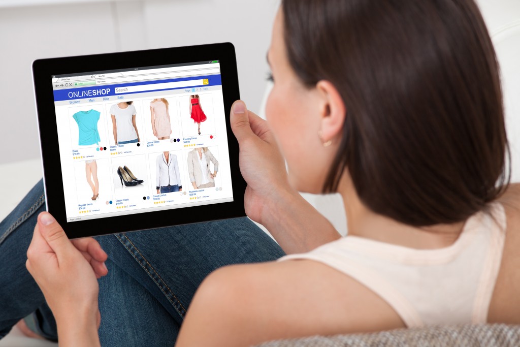 online shopping from a tablet