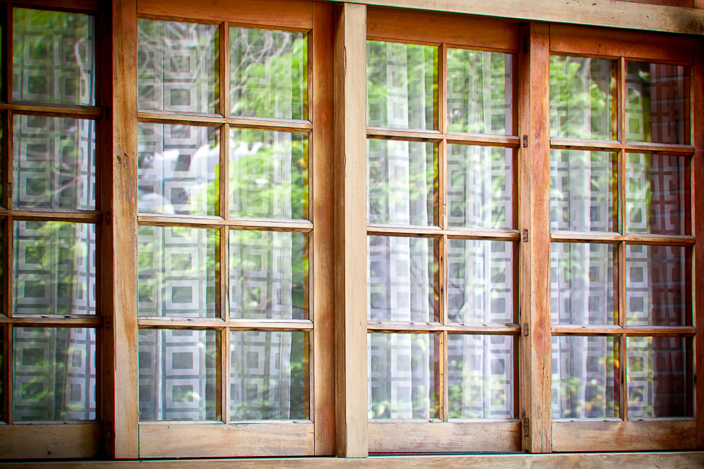 Wooden window frames