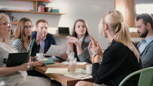 business people having meeting