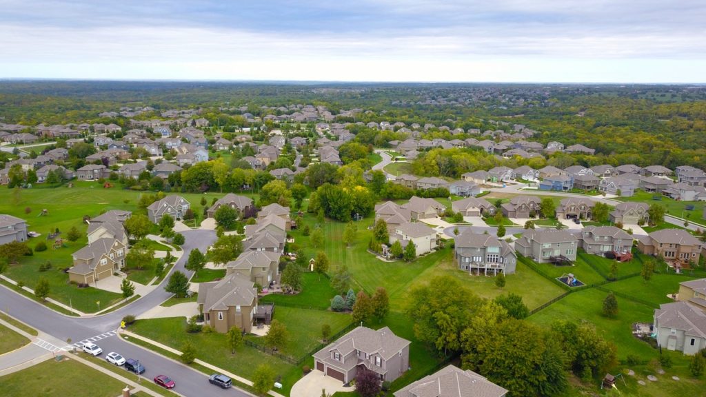 overhead view of the neighborhood