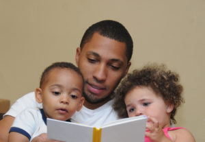 dad and kids