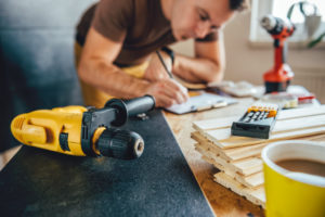 man doing DIY work